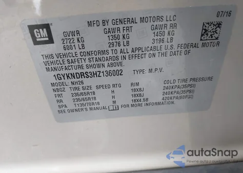 2017 Cadillac Xt5 Luxury from USA, damaged, VIN 1GYKNDRS3HZ136002